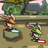 Игра Драки на двоих: Кунг Фу зайцы онлайн