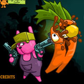 Игра Стрелялка на двоих: Кролик против овощей онлайн
