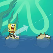 Игра Спанч Боб бродилка: Прыжки по рыбам онлайн