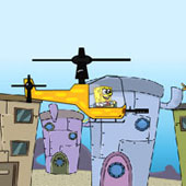 Игра Спанч Боб стрелялка на вертолёте онлайн