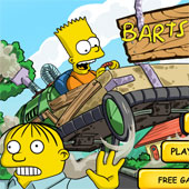 Игра Симпсоны: Барт Катается на Карте онлайн