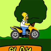 Игра Симпсоны: Гомер на Квадроцикле онлайн