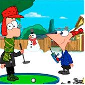 Игра Финис и Ферб играют в гольф онлайн