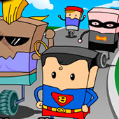 Игра Супермен и Бетмен: одноколёсные гонки