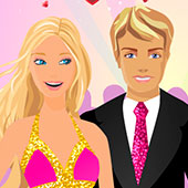 Игра Барби и Кен целуются онлайн