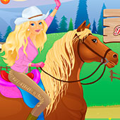 Игра Барби в бродилках на лошадях