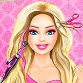 Игра Барби в модной парикмахерской онлайн