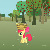 Игра Мини пони и яблоки онлайн