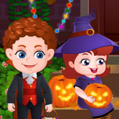 Игра Малышка Хейзел и Хеллоуин онлайн