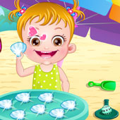 Игра Малышка Хейзел едет на пляж онлайн