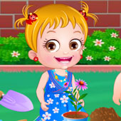 Игра Малышка Хейзел копается в саду онлайн