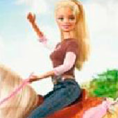 Игра Скачки с Барби на лошадях