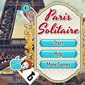 Игра Солитер на фоне Парижа