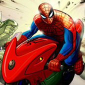 Игра Гонки на мотоциклах со Спайдерменом онлайн